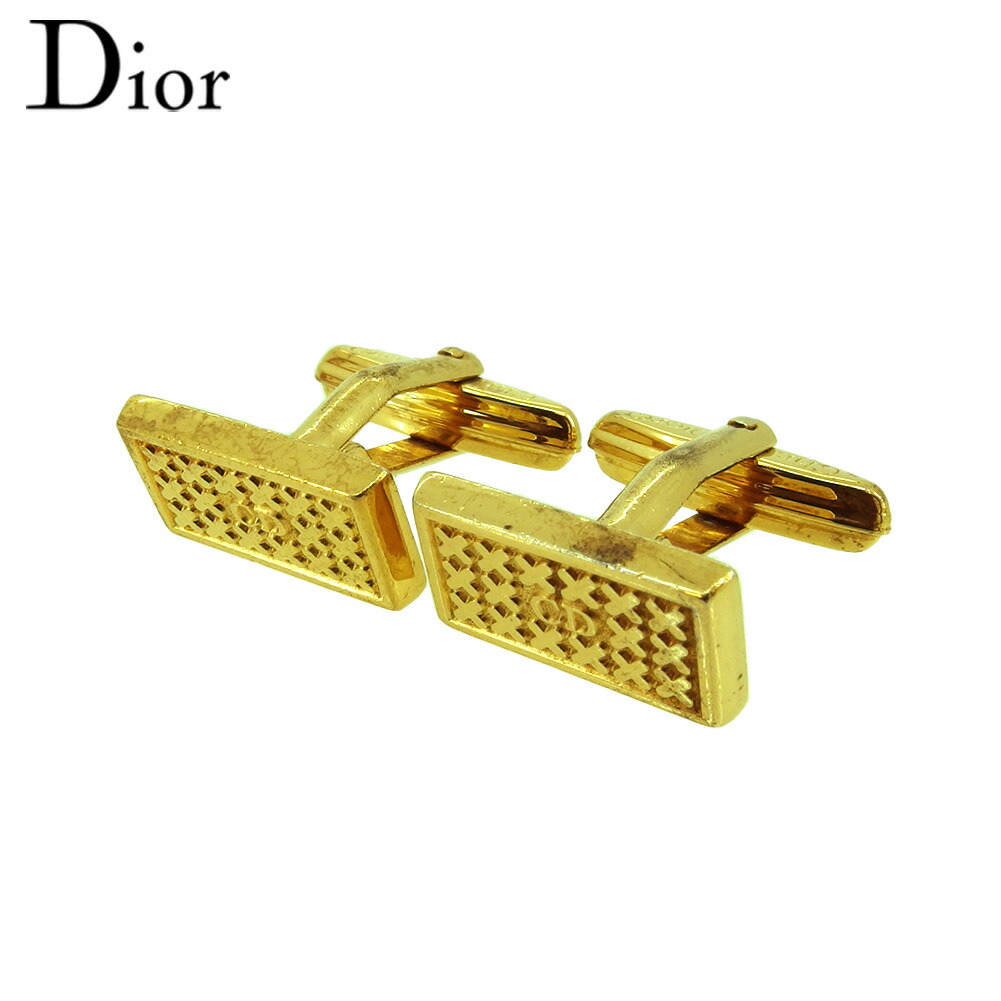 【雨季得SALE★21％OFF引き換え証】クリスチャンディオール Dior 折り返し CD目じるし スウィヴル式 ゴールド メンズ 中古 ブランド名 御機嫌ブランド名 ヴィンテージ