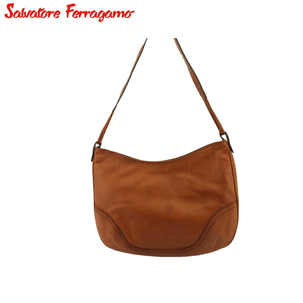 【週日制限事項SALE★24％OFF引き換え証】サルヴァトーレフェラガモ Salvatore Ferragamo ショルダーバッグ 編み目 赤銅色 ゴールド メンズ 中古 ブランド名 御機嫌ブランド名 ヴィンテージ