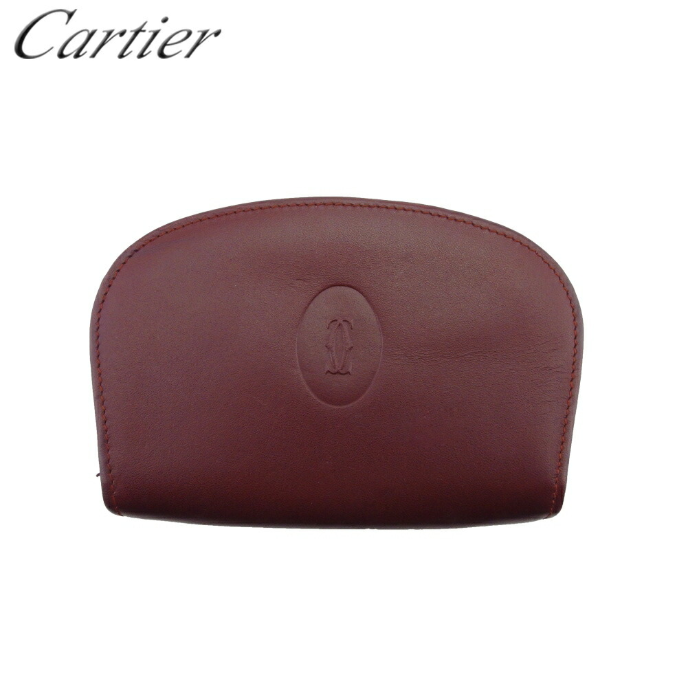 【お買い物マラソン★30％OFFクーポン】カルティエ CARTIER コインケース マストライン ボルドー ゴールド メンズ 中古 ブランド ハイブランド ヴィンテージ 15,198円