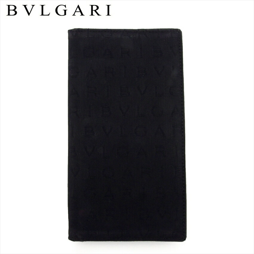 【お買い物マラソン★30％OFFクーポン】ブルガリ BVLGARI 札入れ ロゴマニア ブラック レディース 中古 ブランド ハイブランド ヴィンテージ 17,387円