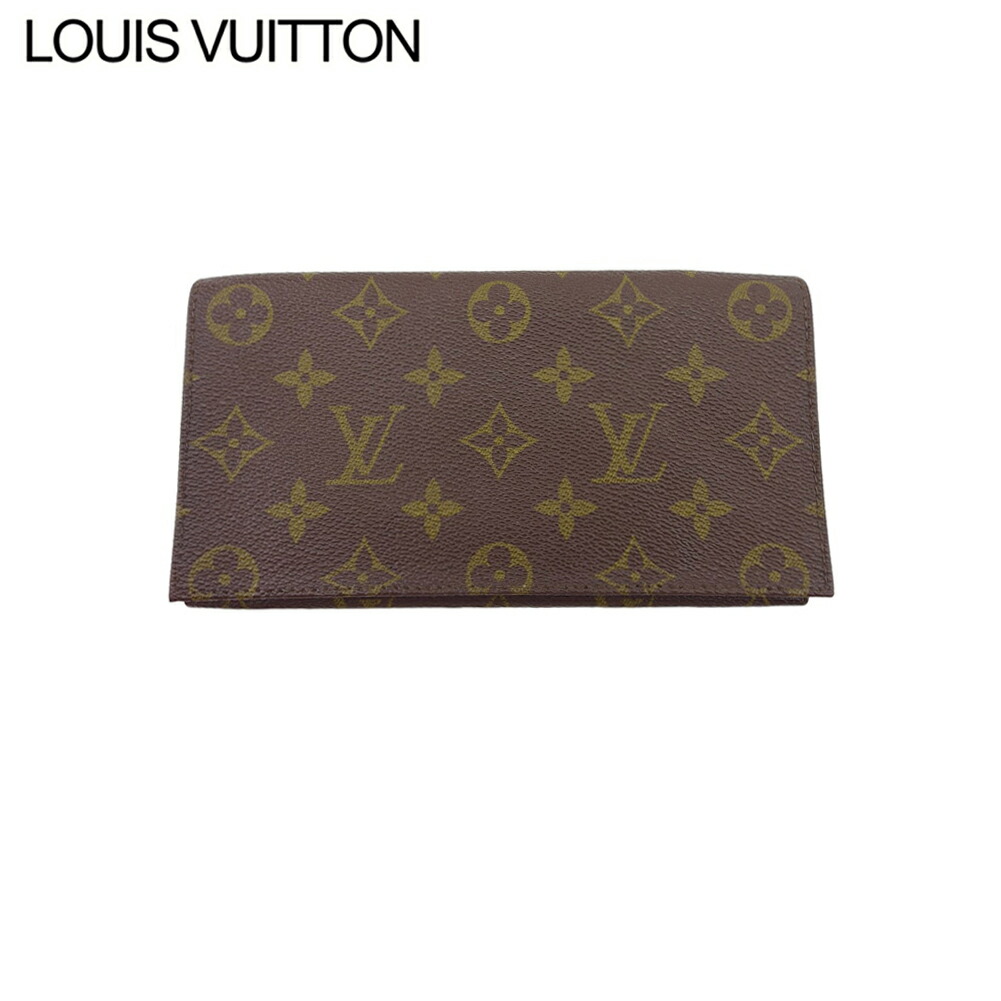 【土日BIG SALE★27％OFF引き換え証】ルイ・ヴィトン LOUIS VUITTON 紙入れ モノグラム 赤銅色 ベージュ メンズ 中古 ブランド名 ご機嫌ブランド名 ヴィンテージ