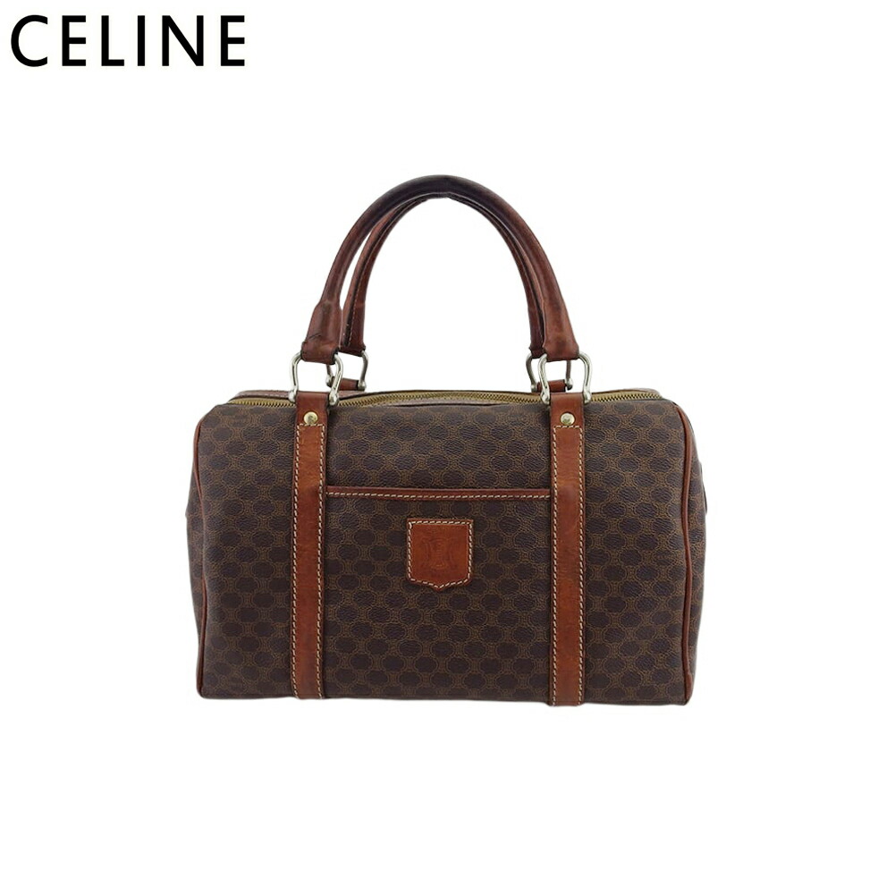 【お買い物マラソン★30％OFFクーポン】セリーヌ CELINE ボストンバッグ マカダム ブラウン ベージュ メンズ 中古 ブランド ハイブランド ヴィンテージ 31,875円