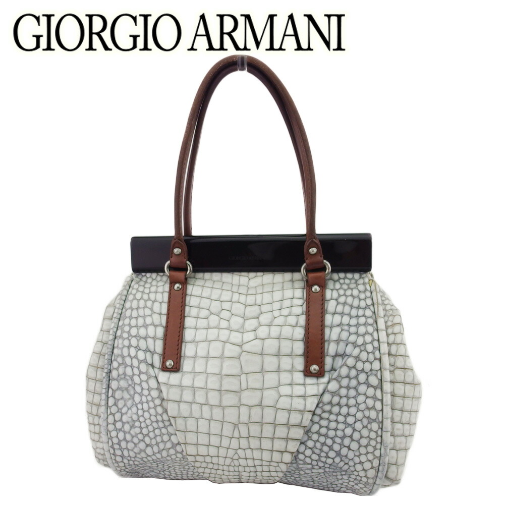 GIORGIO ARMANI - アルマーニトートバッグ 中古・古着通販】GIORGIO ARMANI (ジョルジョアルマーニ) トート