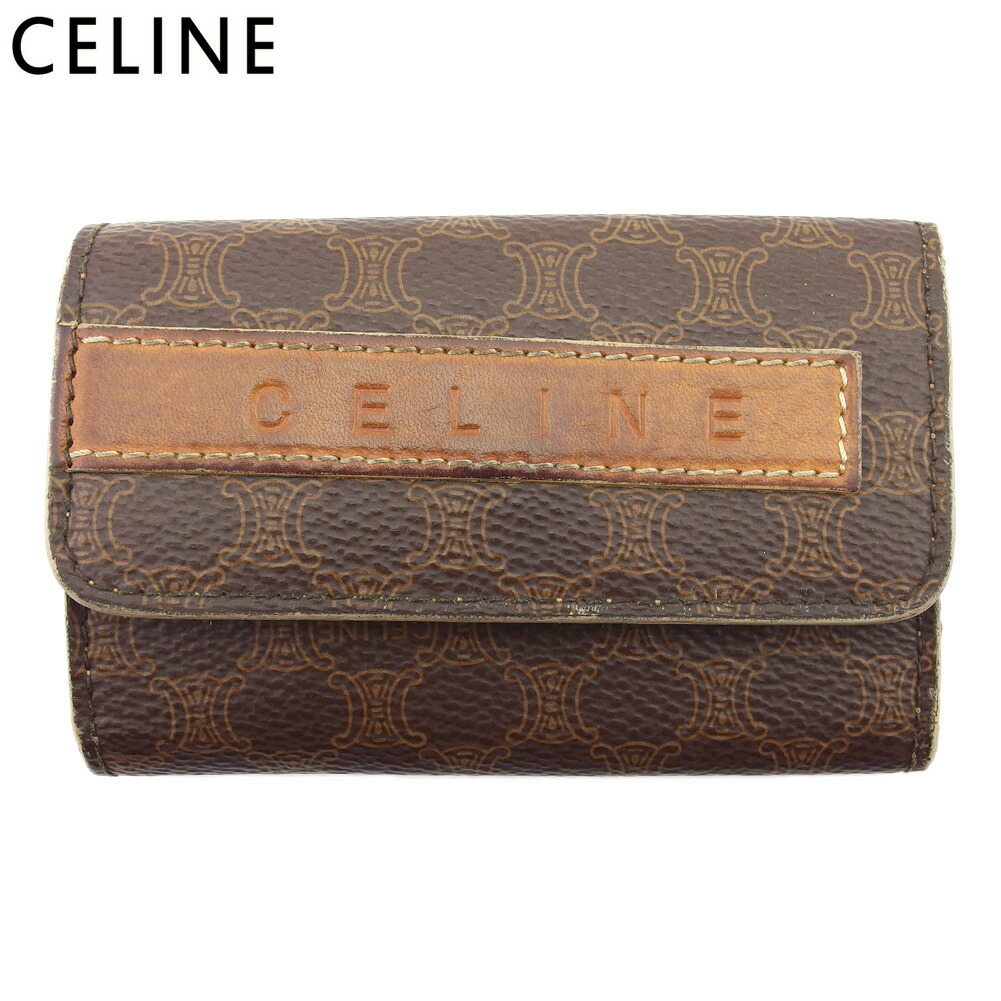 CELINE トリオンフ キーケース シャイニーカーフスキン トリオンフ キーケース / シャイニーカーフスキン - ブラック | CELINE