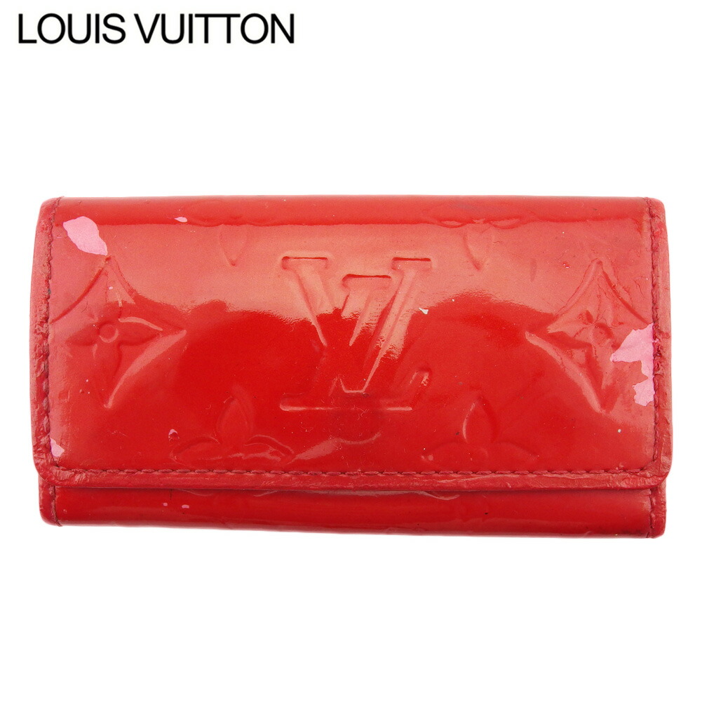 【月入れ替わり大売り出し★29％OFF引き換え証】ルイ・ヴィトン LOUIS VUITTON 手当たり容れもの ヴェルニ ミュルティクレ4 赤いこと レディース 中古 ブランド名 ご機嫌ブランド名 ヴィンテージ