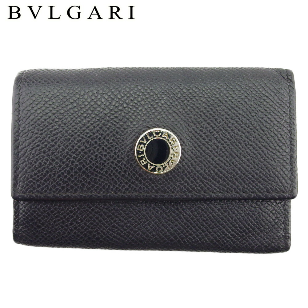 【月入れ替わり大売り出し★29％OFFクーポン券】ブル小峡谷 BVLGARI 足がかり容れもの クラシコ ロゴタイプ名取り草 黒いこと しろがね色 レディース 中古 ブランド名 御機嫌ブランド名 ヴィンテージ