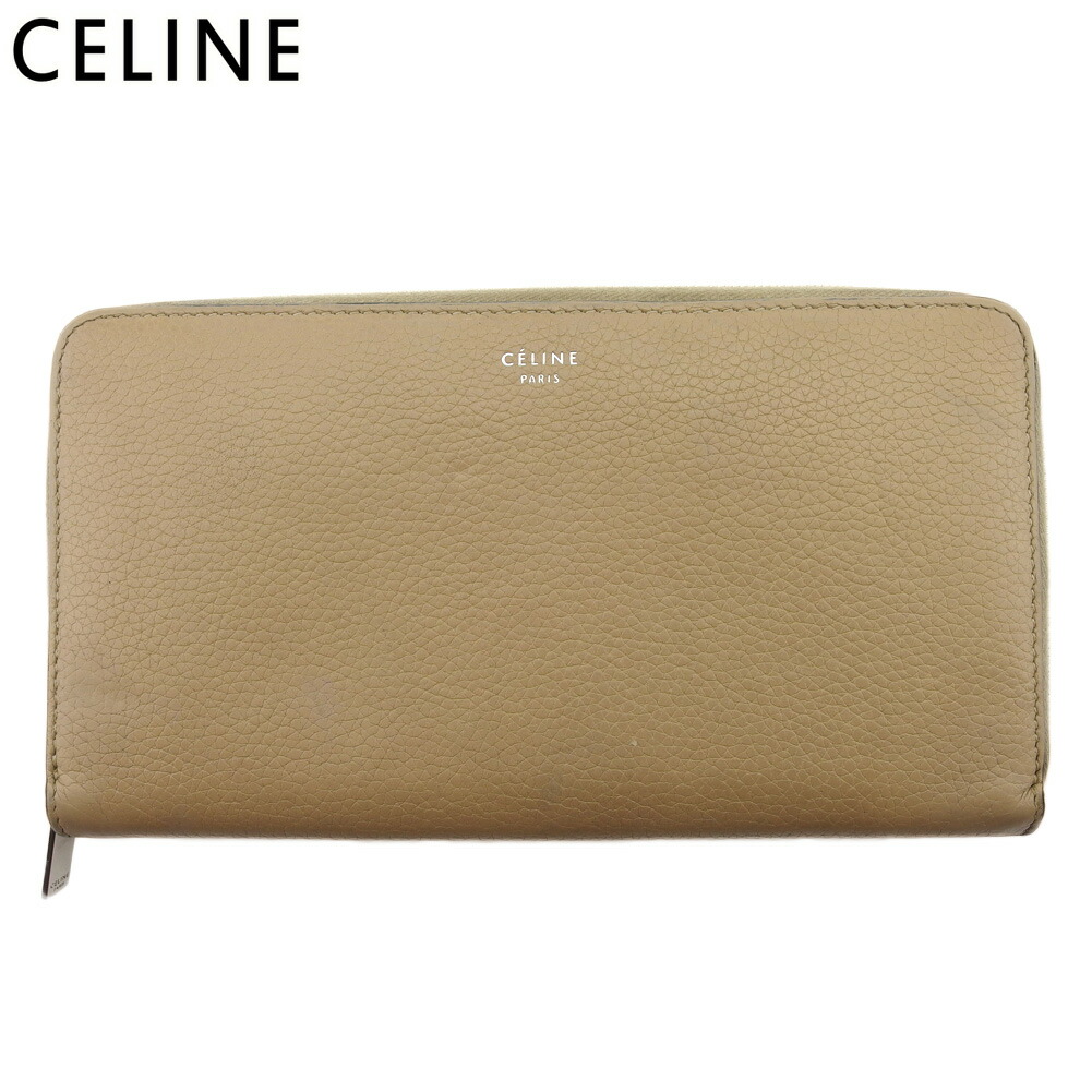 美品 CELINE 長財布 国内正規品 楽天市場】セリーヌ CELINE 長財布 小銭入れ付き ブラウン レディース