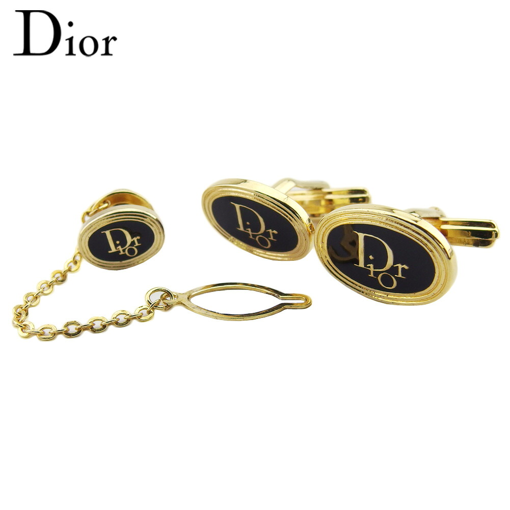 【月入れ替わり大売り出し★29％OFF引き換え証】クリスチャンディオール Dior 折り返し 2品目書き割り ロゴタイプ スウィヴル式 五分五分タック ゴールド 黒いこと レディース 中古 ブランド名 ご機嫌ブランド名 ヴィンテージ