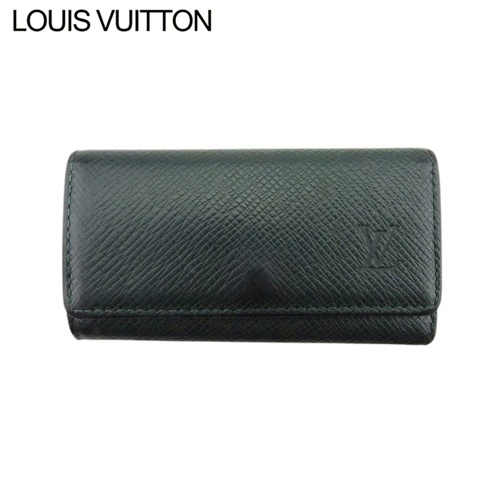 【お買い物マラソン★30％OFFクーポン】ルイ・ヴィトン LOUIS VUITTON キーケース タイガ ミュルティクレ4 グリーン ゴールド メンズ 中古 ブランド ハイブランド ヴィンテージ