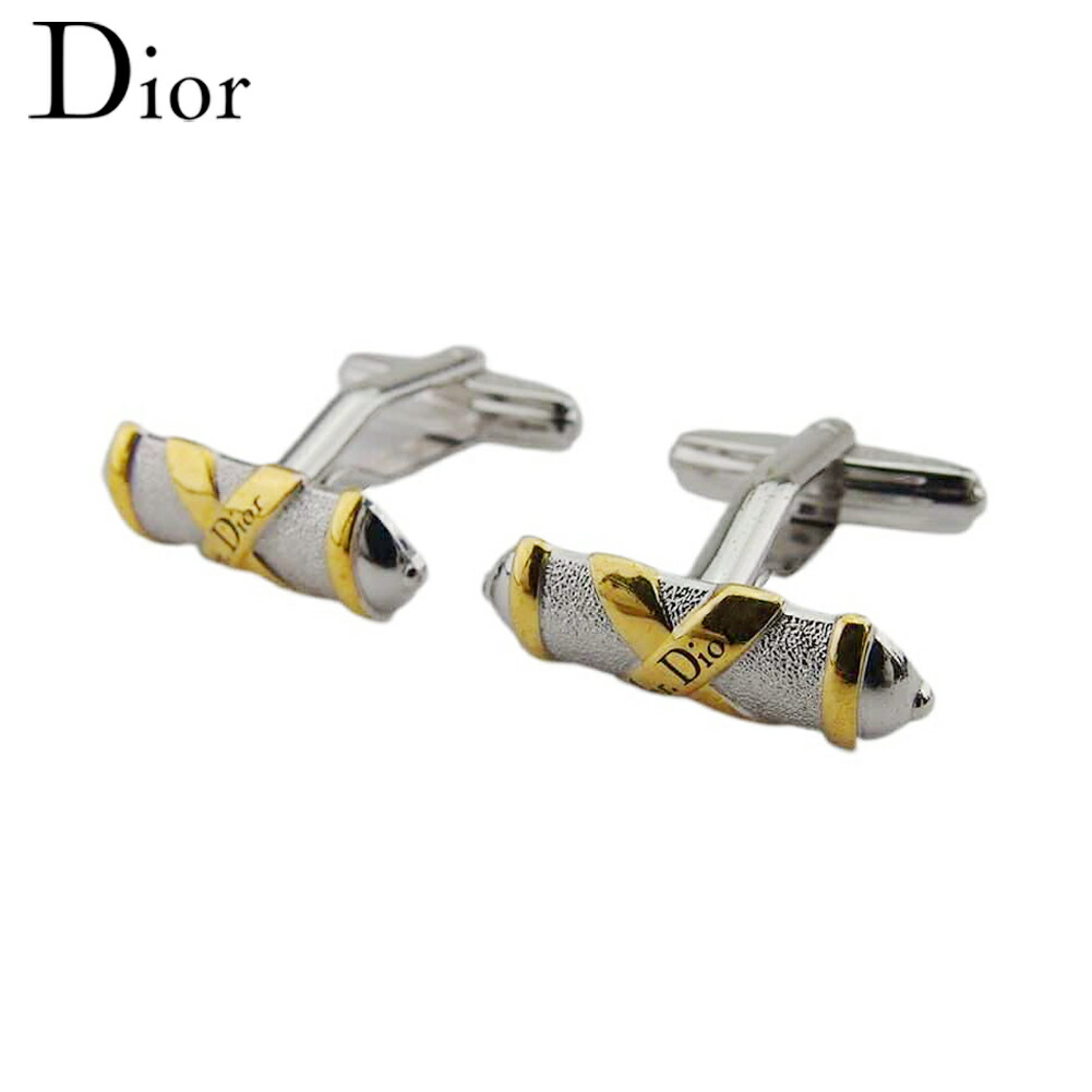 【雨季得SALE★21％OFF引き換え証】クリスチャンディオール Dior 折り返し しろがね色ゴールド メンズ 中古 ブランド名 御機嫌ブランド名 ヴィンテージ