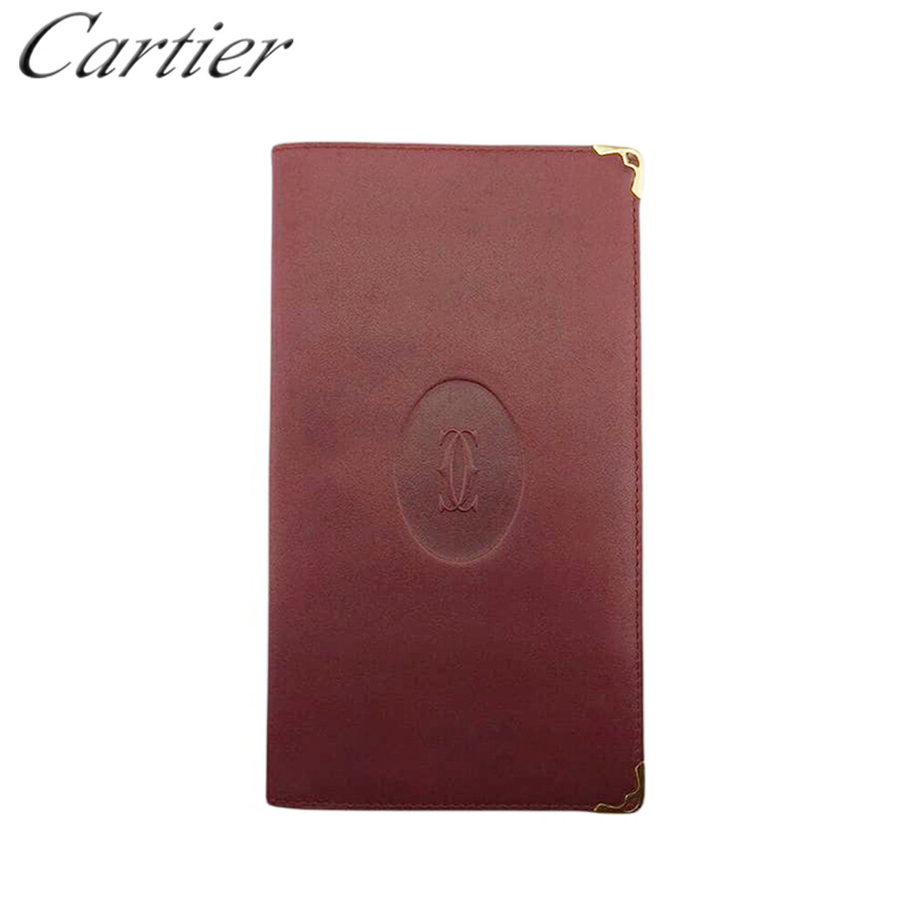 【Fashion Special Fair★28％OFF引き換え証】カルティエ CARTIER 金入れ 帆檣伝達ルート ボルドーワイン メンズ 中古 ブランド名 ご機嫌ブランド名 ヴィンテージ 財布・ケース-バッグ・小物・ブランド雑貨-レディース財布
