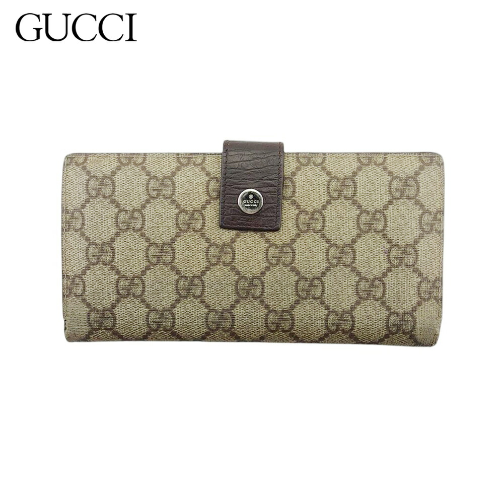 【百貨店SALE★最大限度50％OFF】グッチ GUCCI 二つ折り紙入れ GGつけ加える ベージュ 赤銅色 メンズ 中古 ブランド名 ご機嫌ブランド名 ヴィンテージ