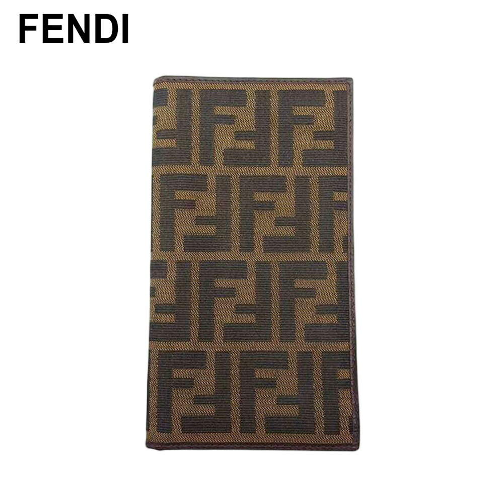 【新生活応援★29％OFFクーポン】フェンディ FENDI 札入れ ズッカ ベージュ ブラウン ブラック メンズ 中古 ブランド ハイブランド ヴィンテージ