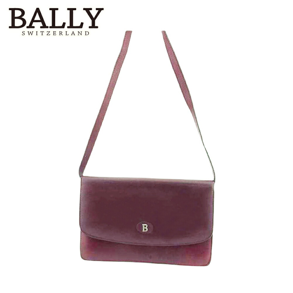 【お買い物マラソン★30％OFFクーポン】バリー BALLY ショルダーバッグ Bマーク ボルドー ゴールド メンズ 中古 ブランド ハイブランド ヴィンテージ｜ブランドデポ