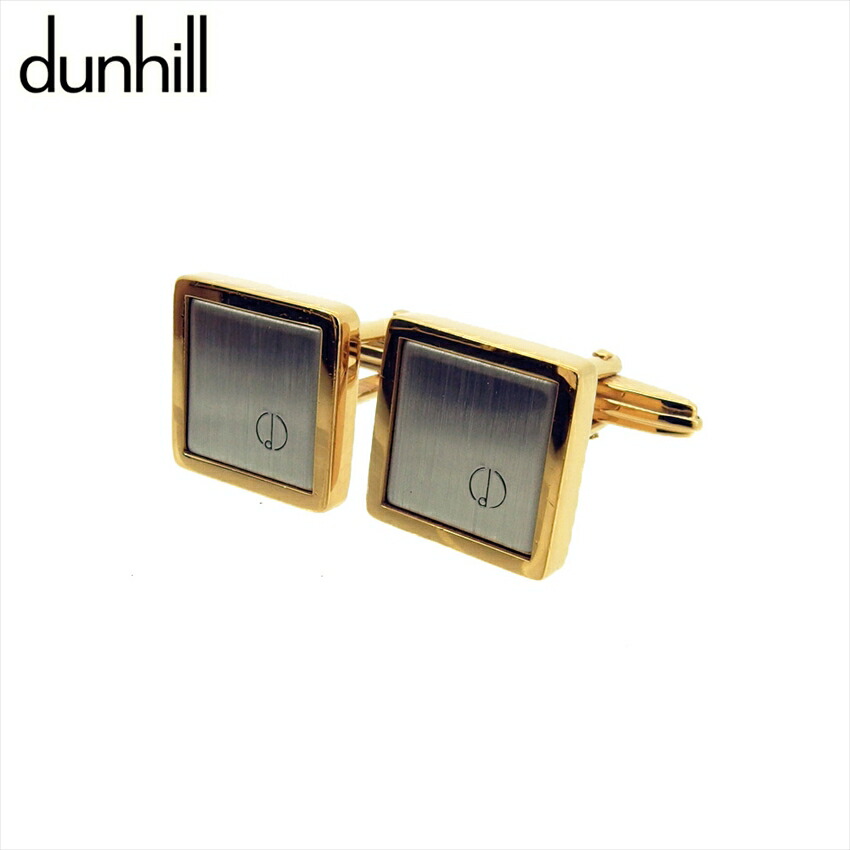 【雨季得SALE★21％OFF引き換え証】ダン吸血鬼 Dunhill 折り返し d目じるし スウィヴル式 ゴールド しろがね色 メンズ 中古 ブランド名 御機嫌ブランド名 ヴィンテージ