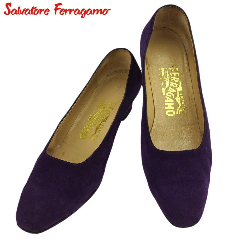 【Fashion Special Fair★24％OFFクーポン】サルヴァトーレフェラガモ Salvatore Ferragamo パンプス パープル メンズ 中古 ブランド ハイブランド ヴィンテージ