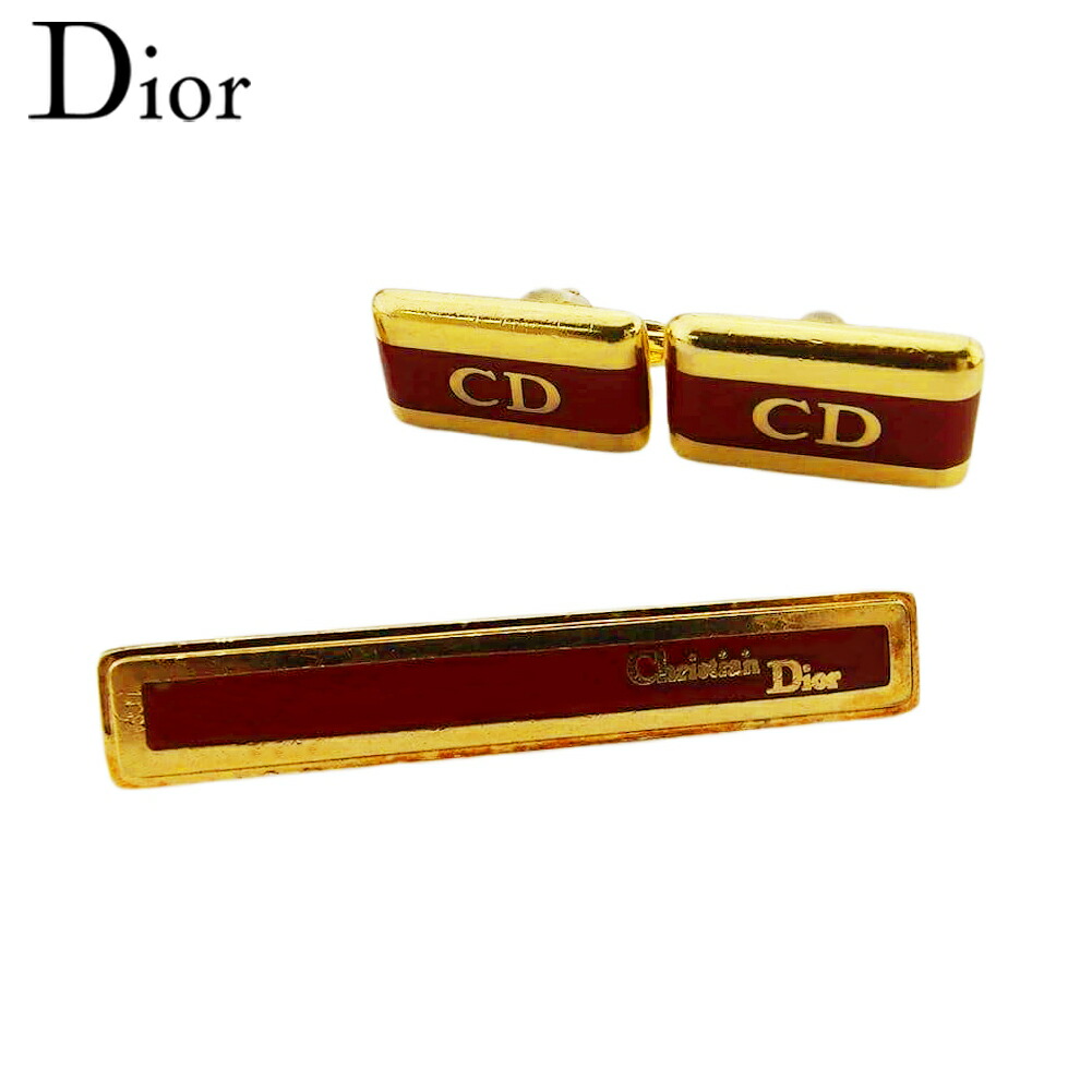 【百貨店SALE★最大限度50％OFF】クリスチャンディオール Dior 折り返し 2品目書き割り CDロゴタイプ スウィヴル式 ワニロ式 ゴールド 赤銅色 メンズ 中古 ブランド名 御機嫌ブランド名 ヴィンテージ