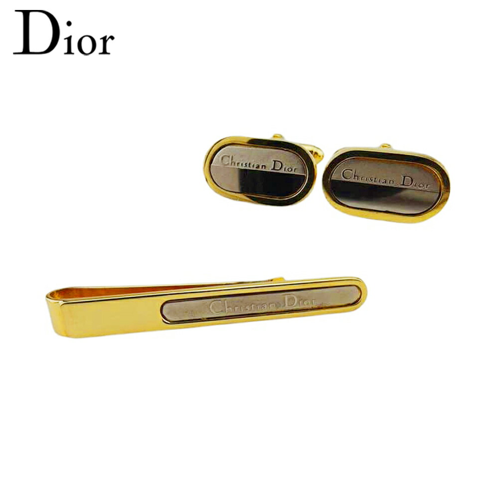 【月入れ替わり大売り出し★29％OFF引き換え証】クリスチャンディオール Dior 折り返し 2品目書き割り ロゴタイプ スウィヴル式 ゼムクリップ式 ゴールド しろがね色 メンズ 中古 ブランド名 ご機嫌ブランド名 ヴィンテージ