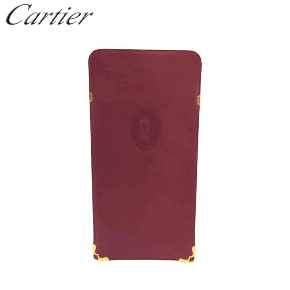 【月入れ替わり大売り出し★29％OFF引き換え証】カルティエ CARTIER 眼鏡容れもの 帆檣伝達ルート ボルドーワイン ゴールド メンズ 中古 ブランド名 ご機嫌ブランド名 ヴィンテージ