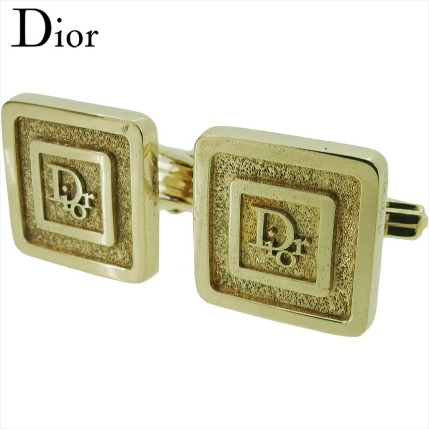 【百貨店SALE★最大限度50％OFF】クリスチャンディオール Dior 折り返し ロゴタイプ スウィヴル式 ゴールド メンズ 中古 ブランド名 御機嫌ブランド名 ヴィンテージ