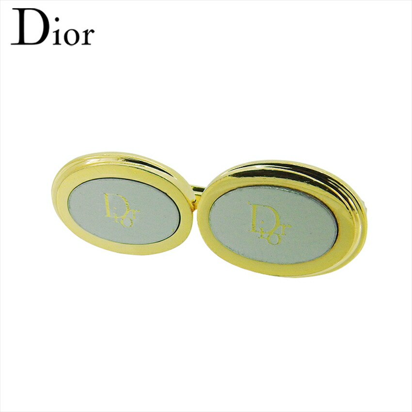 【雨季得SALE★21％OFF引き換え証】クリスチャンディオール Dior 折り返し ロゴタイプ スウィヴル式 ゴールド しろがね色 レディース 中古 ブランド名 御機嫌ブランド名 ヴィンテージ