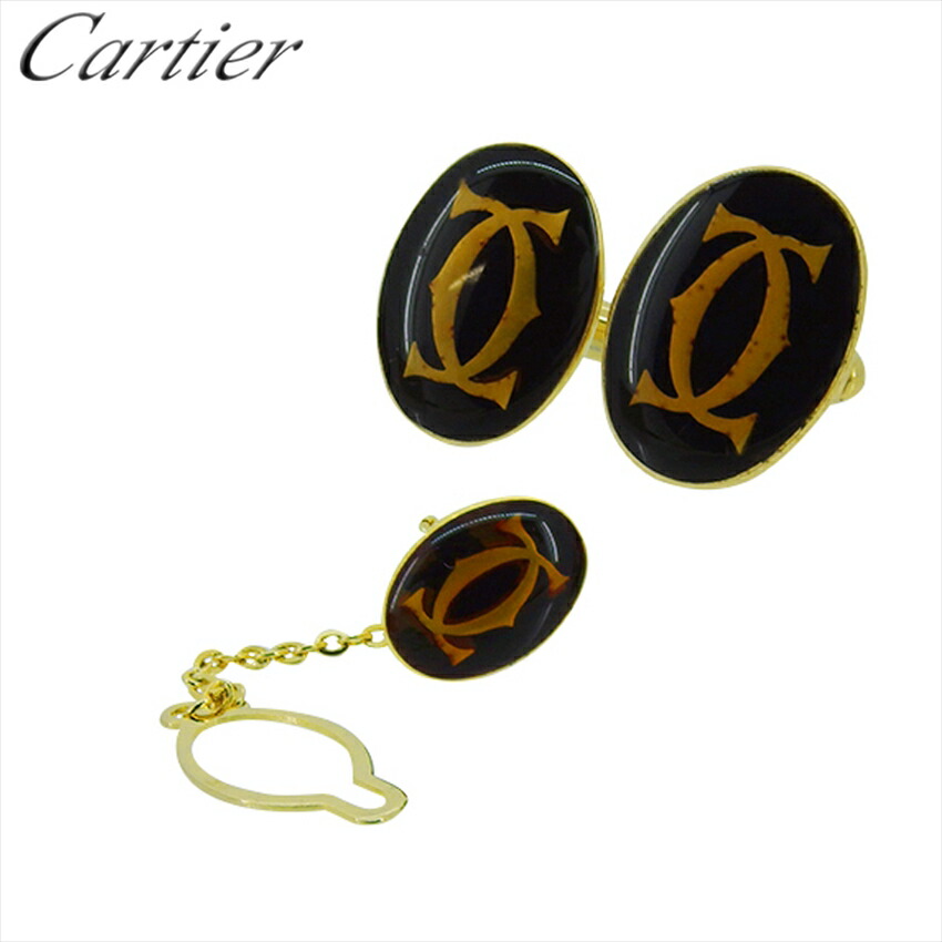 楽天市場】【本物保証】 箱付 カルティエ CARTIER ロゴ カフス