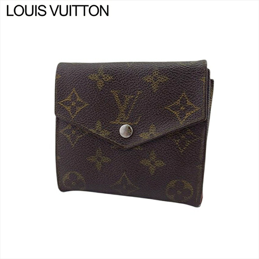 【新生活応援★29％OFFクーポン】ルイ・ヴィトン LOUIS VUITTON 二つ折り財布 モノグラム 旧ボルトモネビエ ブラウン レディース 中古 ブランド ハイブランド ヴィンテージ 12,656円