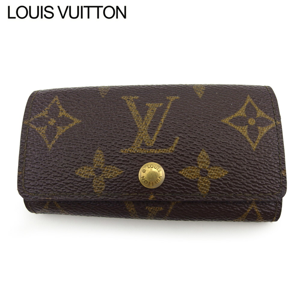【お買い物マラソン★30%OFFクーポン】ルイ・ヴィトン LOUIS VUITTON キーケース モノグラム ミュルティクレ4 ブラウン ベージュ ゴールド レディース 中古 ブランド ハイブランド ヴィンテージ|ブランドデポ