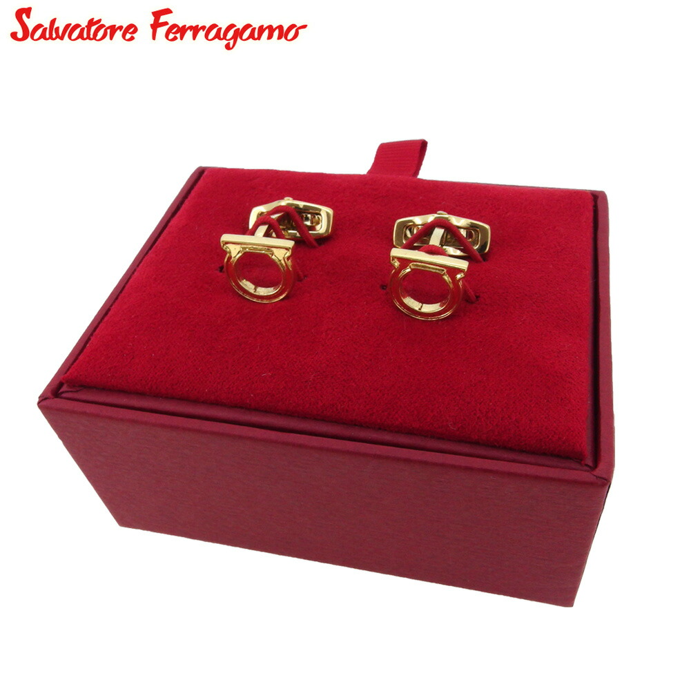 【雨季得SALE★21％OFF引き換え証】サルヴァトーレフェラガモ Salvatore Ferragamo 折り返し ガンチーニ スウィヴル式 ゴールド レディース 中古 ブランド名 御機嫌ブランド名 ヴィンテージ