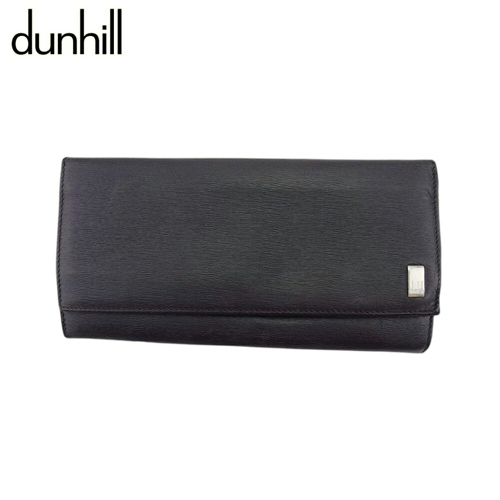【Fashion Special Fair★24％OFFクーポン】ダンヒル Dunhill 長財布 サイドカー ロゴプレート ブラウン シルバー メンズ 中古 ブランド ハイブランド ヴィンテージ