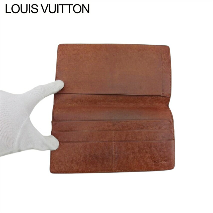 【決算前SALE★50％OFFクーポン】ルイ・ヴィトン LOUIS VUITTON 札入れ モノグラム ポルトシェキエダブル ブラウン ベージュ メンズ 中古 ブランド ハイブランド ヴィンテージ