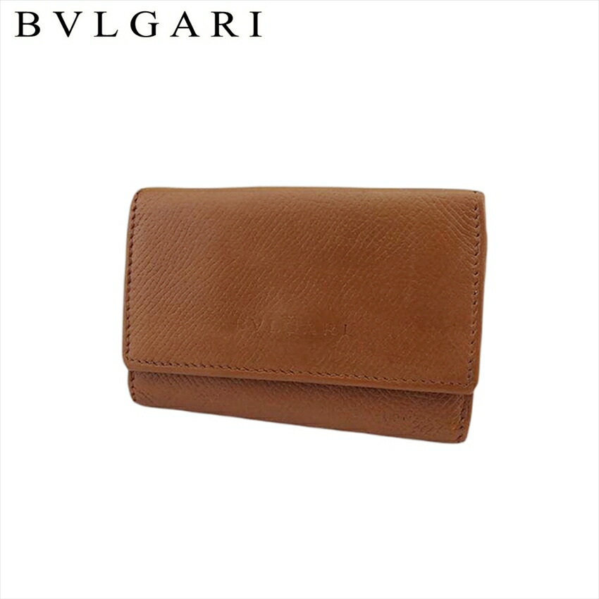 【決算前SALE★50％OFFクーポン】ブルガリ BVLGARI キーケース クラシコ ブラウン メンズ 中古 ブランド ハイブランド ヴィンテージ
