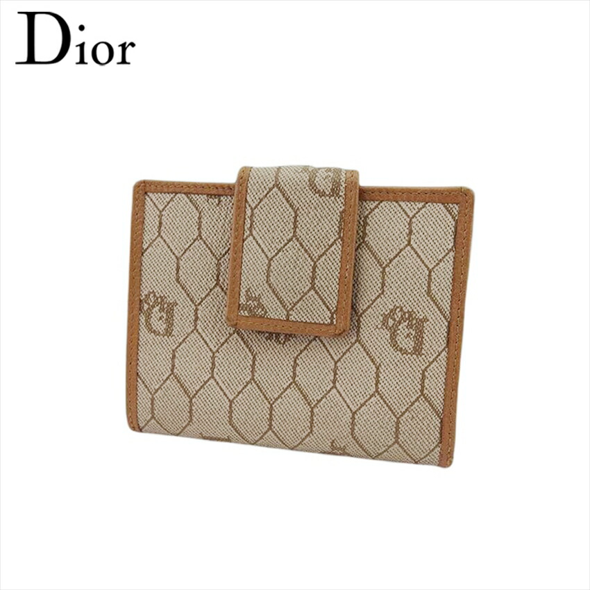 Dior クリスチャンディオール ハンドバッグ 2way がま口財布付き 茶色 ディオール ヴィンテージ がま口 2WAY バッグ レザー ブラウン Dior