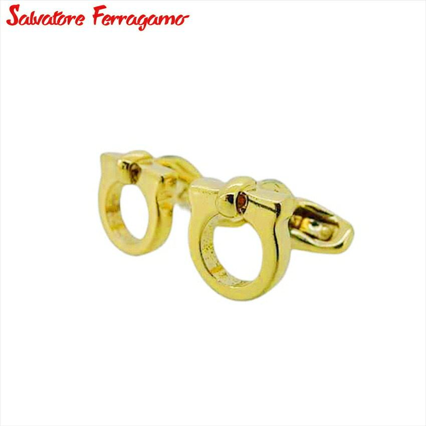 【月入れ替わり大売り出し★29％OFFクーポン券】サルヴァトーレフェラガモ Salvatore Ferragamo 折り返し ガンチーニ スウィヴル式 ゴールド レディース 中古 ブランド名 御機嫌ブランド名 ヴィンテージ
