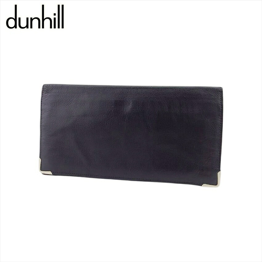【お買い物マラソン★30％OFFクーポン】ダンヒル Dunhill 札入れ ブラック&times;シルバー レディース 中古 ブランド ハイブランド ヴィンテージ｜ブランドデポ