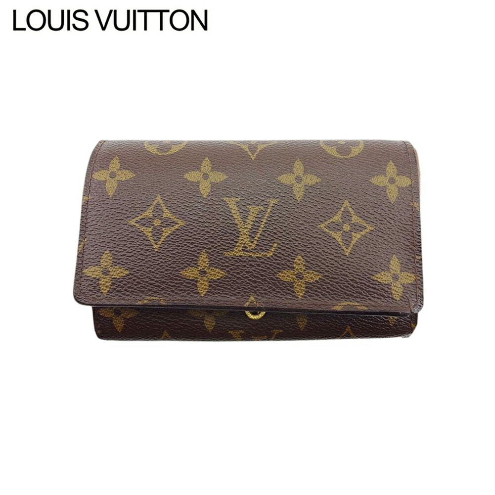 【お買い物マラソン★30％OFFクーポン】ルイ・ヴィトン LOUIS VUITTON 長財布 モノグラム ポルトフォイユトレゾール ブラウン ベージュ ゴールド メンズ 中古 ブランド ハイブランド ヴィンテージ
