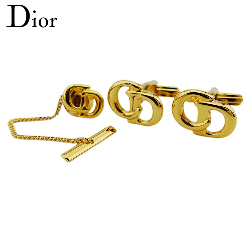 【百貨店SALE★最大限度50％OFF】クリスチャンディオール Dior 折り返し 2品目書き割り CD見澄ます スウィヴル式 五分五分タック ゴールド メンズ 中古 ブランド名 ご機嫌ブランド名 ヴィンテージ