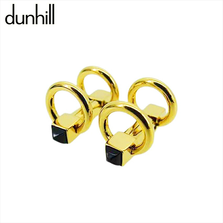 【百貨店SALE★最大限度50％OFF】ダン吸血鬼 Dunhill 折り返し 黒いこと石ころ ロングシェイプ ゴールド 黒いこと メンズ 中古 ブランド名 ご機嫌ブランド名 ヴィンテージ