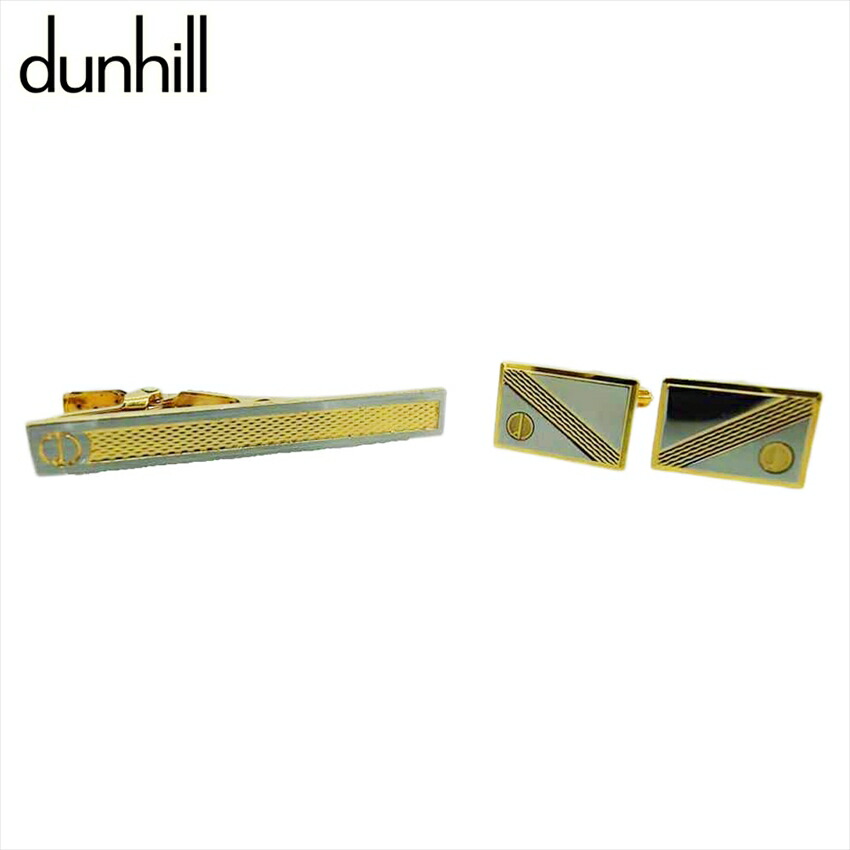 【雨季得SALE★21％OFF引き換え証】ダン吸血鬼 Dunhill 折り返し 2個条仕掛ける d目じるし スウィヴル式 ワニロ式 しろがね色 ゴールド メンズ 中古 ブランド名 御機嫌ブランド名 ヴィンテージ
