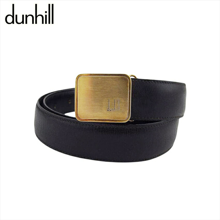【雨季得SALE★21％OFFクーポン券】ダン吸血鬼 Dunhill 胴締め ロゴタイプ一皿 黒いこと ゴールド メンズ 中古 ブランド名 ご機嫌ブランド名 ヴィンテージ