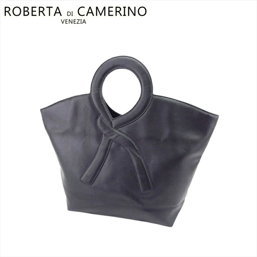 【新生活応援★29％OFFクーポン】ロベルタ・ディ・カメリーノ Roberta di Camerino ハンドバッグ Rモチーフ ブラック レディース 中古 ブランド ハイブランド ヴィンテージ