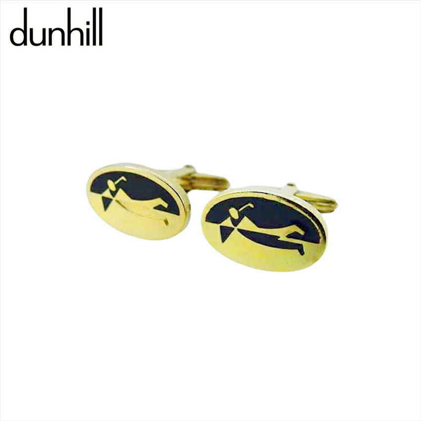 【百貨店SALE★最大限度50％OFF】ダン吸血鬼 Dunhill 折り返し ゴルフ動機 スウィヴル式 ゴールド 黒いこと レディース 中古 ブランド名 御機嫌ブランド名 ヴィンテージ