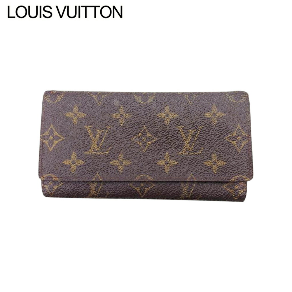 【雨季得SALE★21％OFF引き換え証】ルイ・ヴィトン LOUIS VUITTON 紙入れ モノグラム ポルトエン3カルトクレディ 赤銅色 メンズ 中古 ブランド名 御機嫌ブランド名 ヴィンテージ