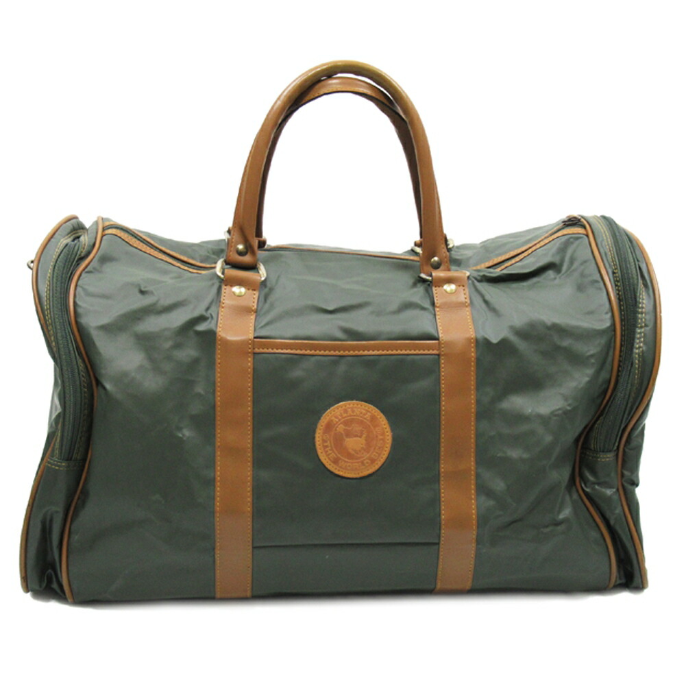 モラビト 牛革×PVCモノグラム ポーチ付　旅行　バック　ハンド　出張　ボストン 楽天市場】【お買い物マラソンSALE☆23％OFFクーポン】【中古