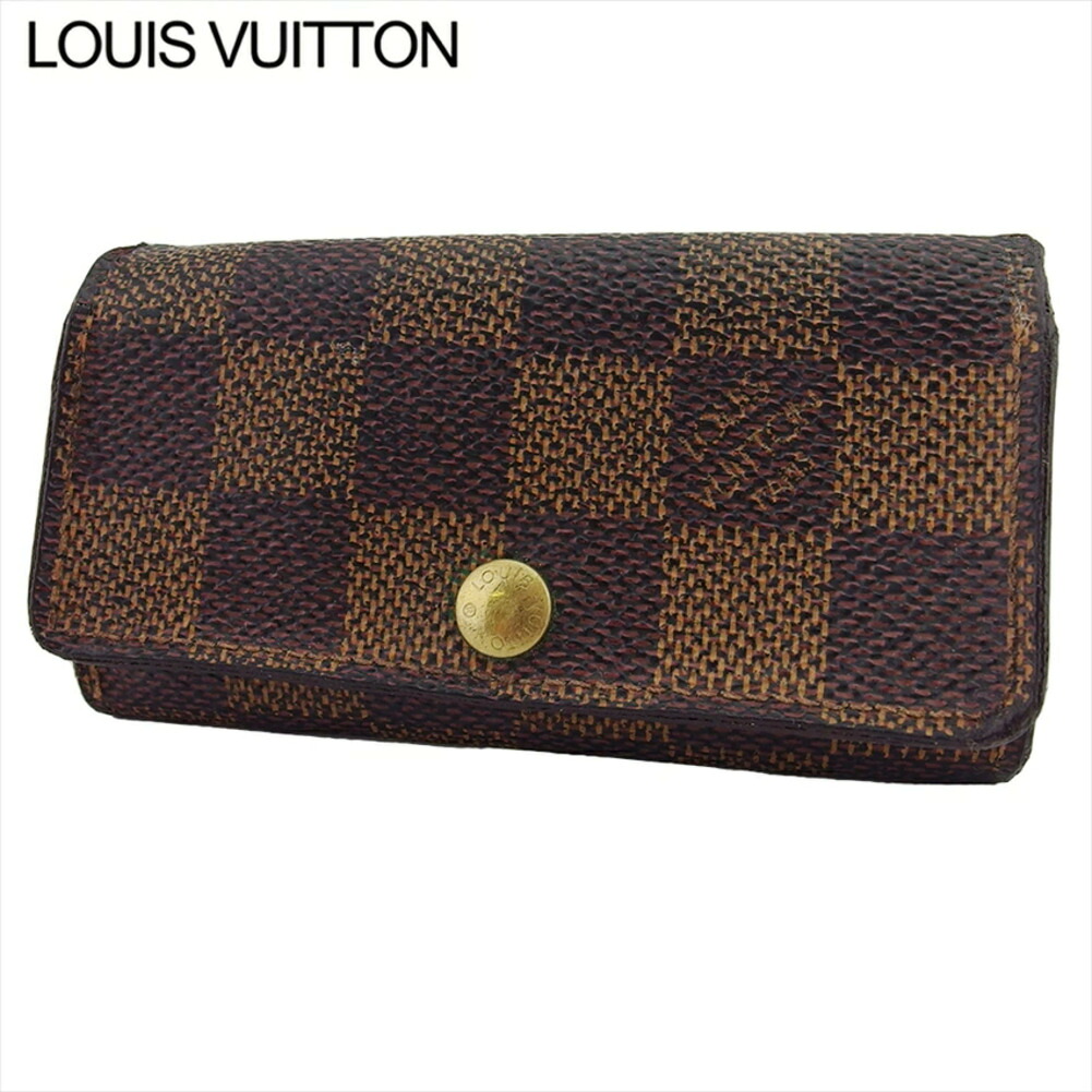 【お買い物マラソン★30%OFFクーポン】ルイ・ヴィトン LOUIS VUITTON キーケース ダミエ ミュルティクレ4 ブラウン ベージュ ゴールド レディース 中古 ブランド ハイブランド ヴィンテージ|ブランドデポ