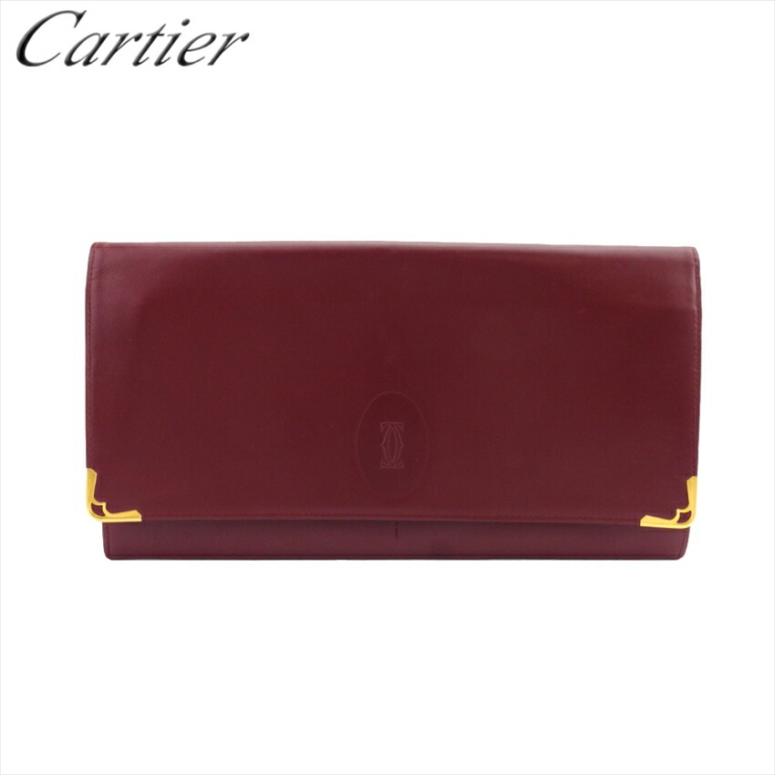 【雨季得SALE★21％OFFクーポン券】カルティエ CARTIER クラッチペダル御徒面子 船檣伝達ルート ボルドーワイン ゴールド メンズ 中古 ブランド名 ご機嫌ブランド名 ヴィンテージ
