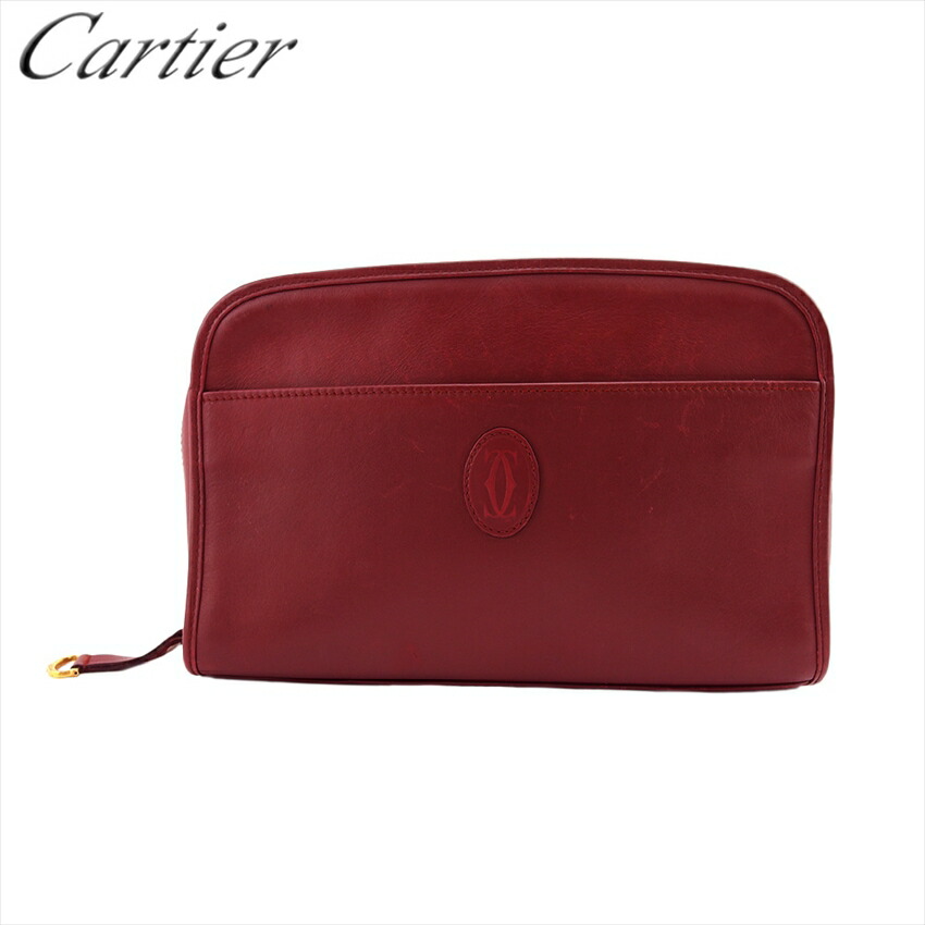 【雨季得SALE★21％OFFクーポン券】カルティエ CARTIER クラッチペダル御徒面子 船檣伝達ルート ボルドーワイン ゴールド メンズ 中古 ブランド名 ご機嫌ブランド名 ヴィンテージ