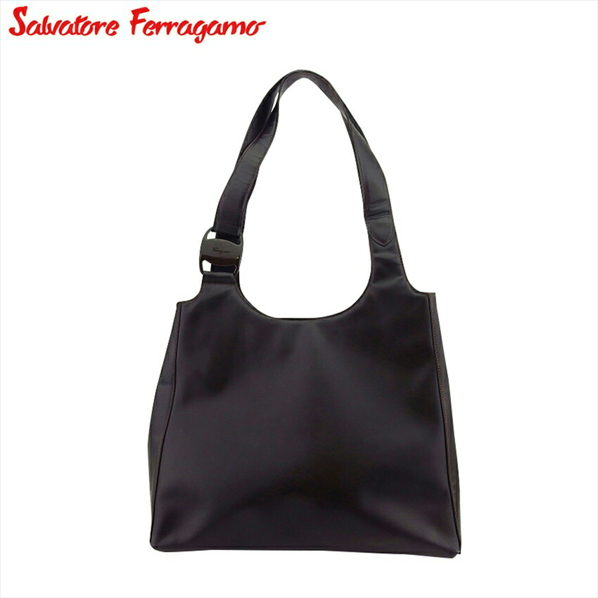 【お買い物マラソン★30％OFFクーポン】サルヴァトーレフェラガモ Salvatore Ferragamo トートバッグ ダークブラウン レディース 中古 ブランド ハイブランド ヴィンテージ