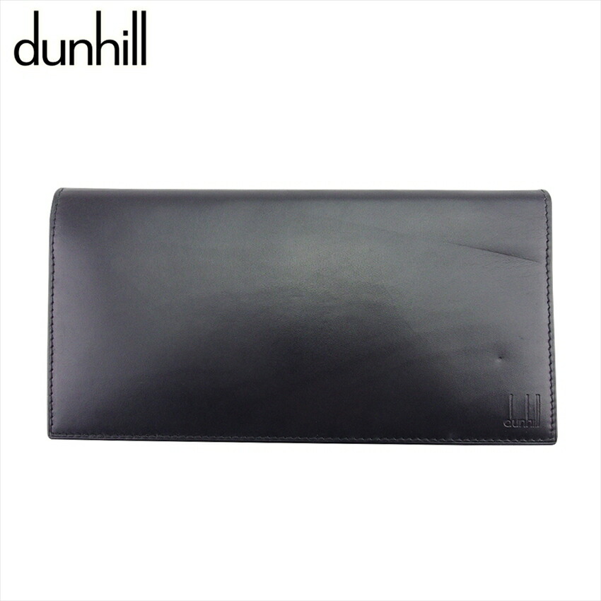 【お買い出しマラソン★30％OFFクーポン券】ダン吸血鬼 Dunhill 長がま口 ロングテールロゴ 黒いこと メンズ 中古 ブランド名 ご機嫌ブランド名 ヴィンテージ 財布・ケース-バッグ・小物・ブランド雑貨