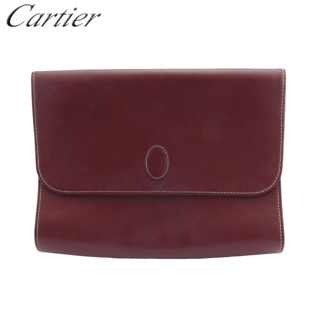 【雨季得SALE★21％OFFクーポン券】カルティエ CARTIER クラッチペダル御徒面子 船檣伝達ルート ボルドーワイン ゴールド メンズ 中古 ブランド名 ご機嫌ブランド名 ヴィンテージ